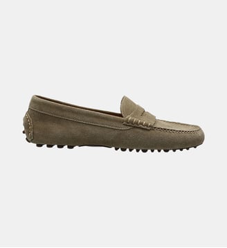 Mocassin driver hampton - cuir velours - Fairmount - Beige