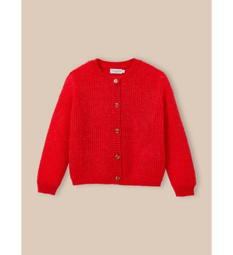 Cardigan  avec laine et mohair - Cyrillus - Tangerine