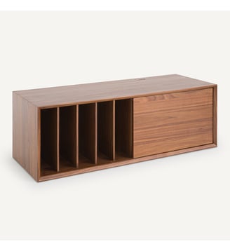 Meuble vinyles L110 x P42 cm - AM.PM - Noyer