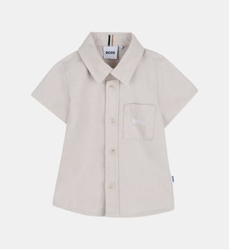 Chemise manches courtes - BOSS Kidswear - Ivoire