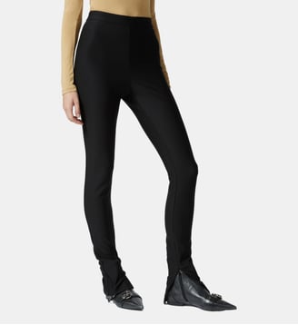 Pantalon stretch moulant avec bas de jambe zippé - Pinko - Noir