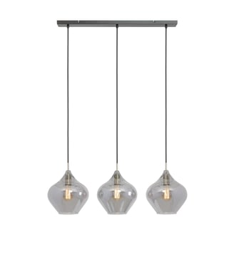 Suspension Rakel verre et laiton H21,5 cm - Light & Living - Bronze