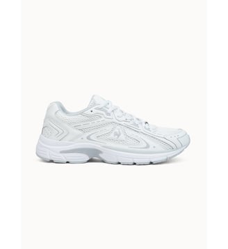 Sneakers running en mesh et cuir Roadtrack - Le Coq Sportif - Blanc et beige