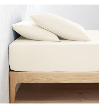 Drap-housse uni en percale de coton bio Scenario La Redoute Interieurs
