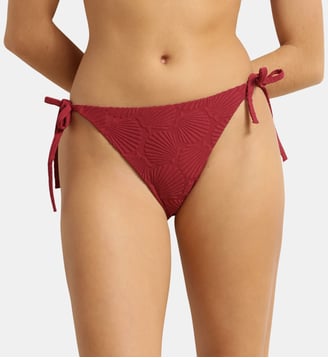 Bas de maillot de bain culotte Shell - Dim - Grenat