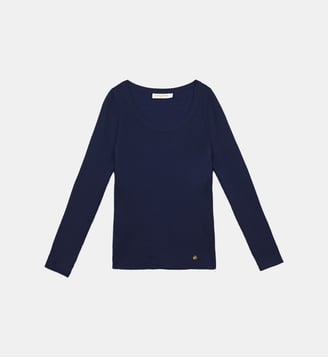 Pull col rond uni MANAT - La Petite Etoile - Marine