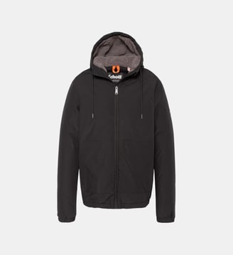 Blouson à capuche doublé sherpa - Schott - Noir