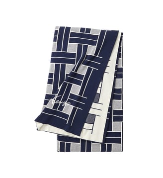 Plaid en coton - Kenzo Home - Marine