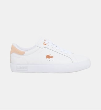 Sneakers Powercourt femme en cuir - Lacoste - Blanc et rose