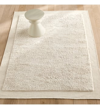 Tapis noué à la main, en laine - AM.PM - Craie