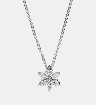 Collier à Pendentif Herbier Scintillant - Pandora - Argenté