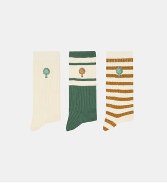 Chaussettes SHORT SOCKS x3 - Faguo - Crème et beige clair
