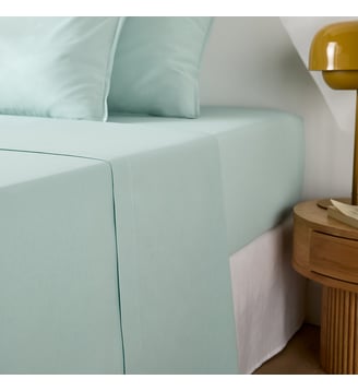 Drap plat uni en coton lavé La Redoute Interieurs