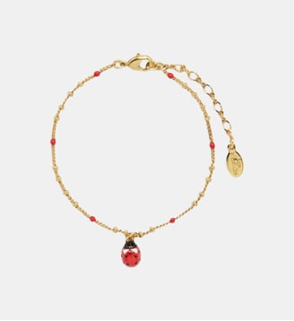 Bracelet pendentif coccinelle - Les Néréides - Rouge