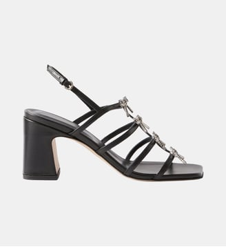 Sandales à talon Bijoux et cuir - Claudie Pierlot - Noir