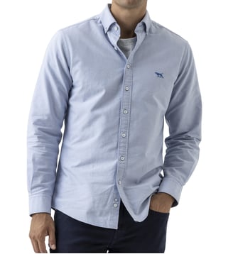 Chemise slim en coton oxford Gunn - Rodd & Gunn - Sky