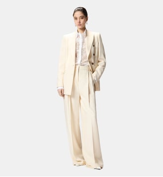 Pantalon droit à pli marqué - Pinko - Blanc cygne