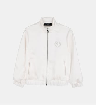 Sweat zippé à capuche - Karl Lagerfeld Kids - Crème