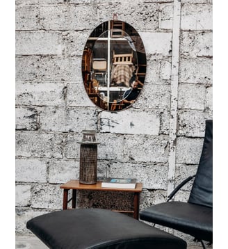 Miroir double ovale Igor N°556- Produit chiné - Debongout - Transparent