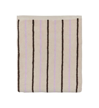 Serviette de bain en coton à rayures - OYOY - Rose