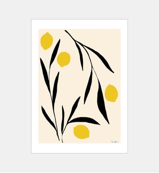 Poster   Lemon - The Poster Club x Anna Mörner - Poster & Frame - Multicolore