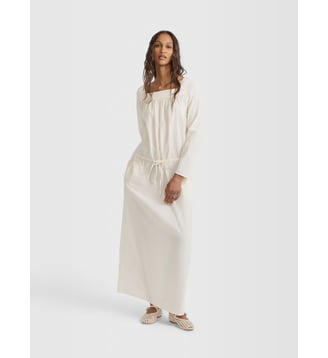 robe Ange en coton écru - Agnès b. - Blanc écru