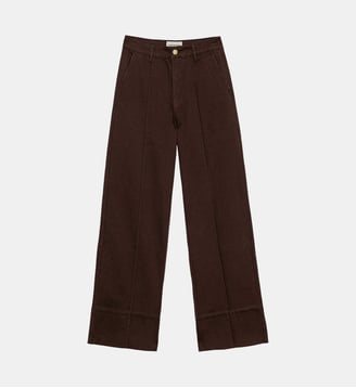Pantalon droit uni PAOLAT - La Petite Etoile - Marron