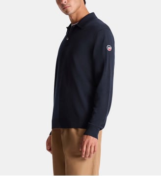 Pull clovon col polo coupe ajustée - Fusalp - Marin