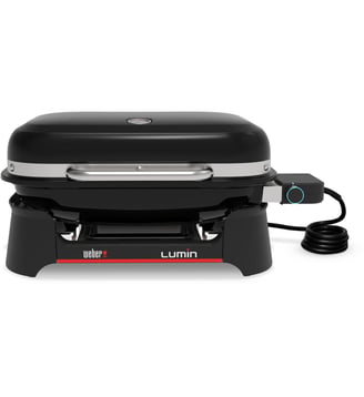 Barbecue électrique Electrique Lumin + plancha black - Weber - Noir