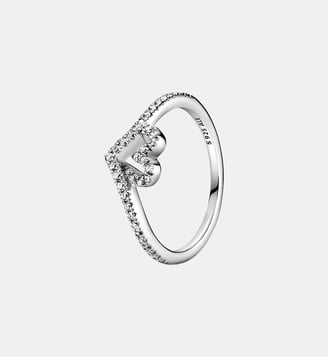 Bague Cœur Chevron Scintillante - Pandora - Argenté