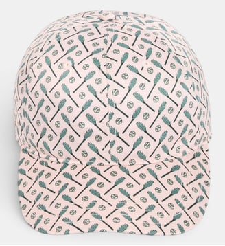 Casquette satin avec nœud - Lacoste - Rose vert et blanc