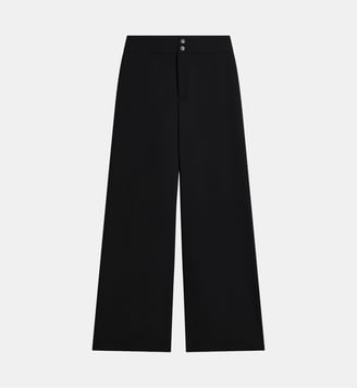 pantalon Jimmy en crêpe de polyester noir - Agnès b. - Noir