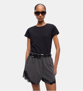 T-shirt à logo love birds - Pinko - Limousine noire
