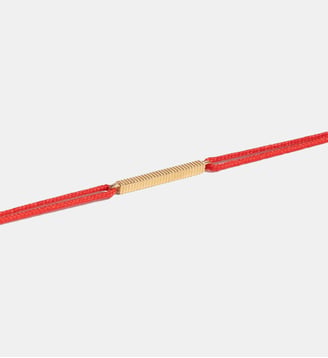 Bracelet Anagramme godronnée sur cordon - JEM - Jaune