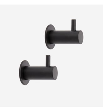 Patère X2 noir mat - PICOT - Bath Bazaar - Noir