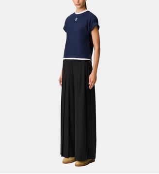 Pantalon large plissé noir - Claudie Pierlot - Noir