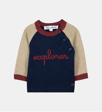 Pull -  laine boutons - Tartine Et Chocolat - Marine