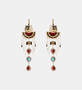 Boucles d'oreilles pendantes charms ROSS - Hipanema - Ambre
