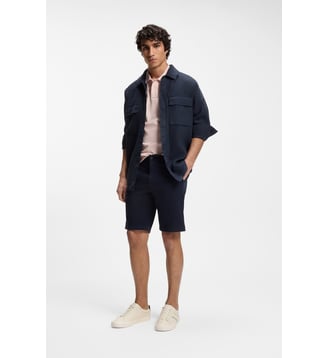 Polo modèle Passenger slim stretch patch logo BOSS