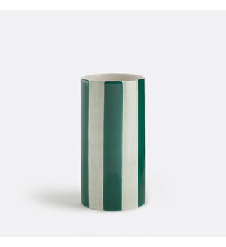 Vase en céramique, à rayures, hauteur 18 cm La Redoute Interieurs