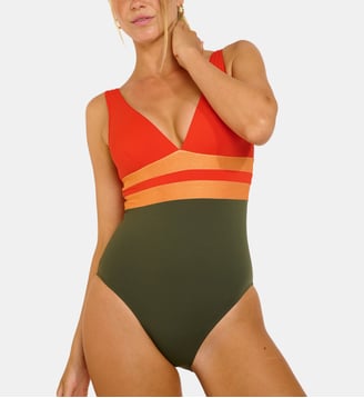 Maillot 1 piece Ambre - Livia - Kaki