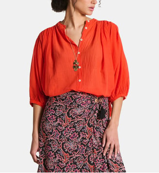Chemise en voile de coton fluide - La Fée Maraboutée - Jaspe