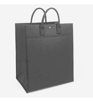 Sac à linge feutre polyester - Cadix - Bath Bazaar - Gris