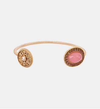 Bracelet jonc ajustable   - Louise - Satellite - Rose