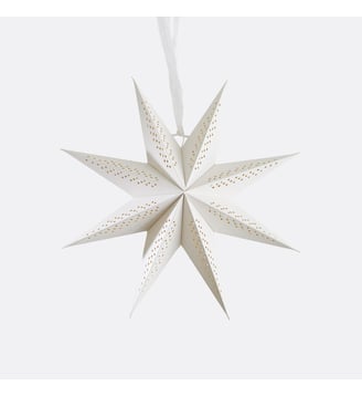 Étoile lumineuse à suspendre, diamètre 38 cm - La Redoute Interieurs - Écru