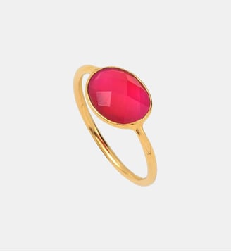 Bague serti pm onyx rose n°49 Caroline Najman