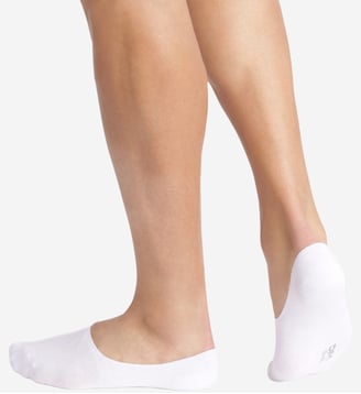 Lot de 2 Paires de Protèges-Pieds Basique Coton - Dim - Blanc