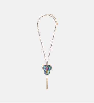 Collier sautoir   - Mindoro - Satellite - Bleu irisé