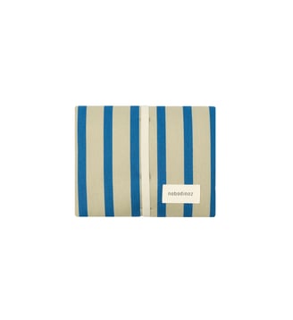 Tapis à langer Stories Édition limitée - Nobodinoz - Green blue stripes