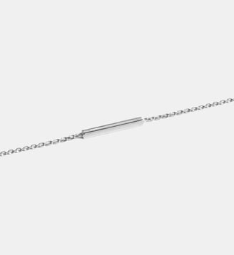 Bracelet Anagramme double jonc sur chaine. - JEM - Blanc